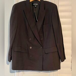 Ellen Tracy - NWT Chocolate Brown Double-Breasted Blazer